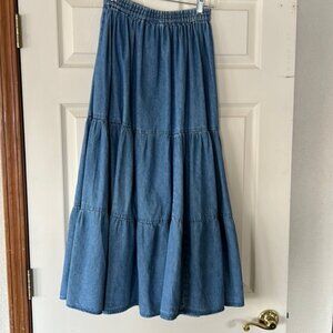 Beautiful Long St. John’s Bay denim skir